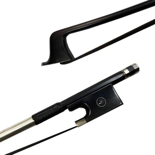 FREE SHIPPING 5pcs of black bow hair 4/4 Carbon Fiber Violin Bow Black carbon Bow 4/4Violin Bow Ebony Frog