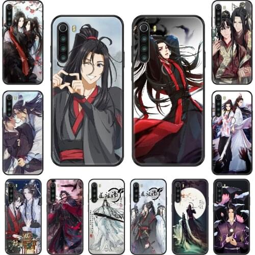 Anime mo dao zu shi Phone case For Xiaomi Redmi Note S2 4 5 6 7 8 A S X Plus Pro black painting shell tpu Etui 3D cell cover