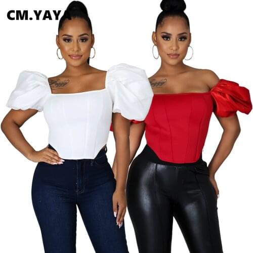 Женские укороченные футболки CM.YAYA China At AliExpress