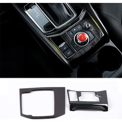 For Mazda CX5 CX-5 KF 2017 2018 2019 Stainless steel Car Interior Gear Shift Panel Decoration Cover Stickers