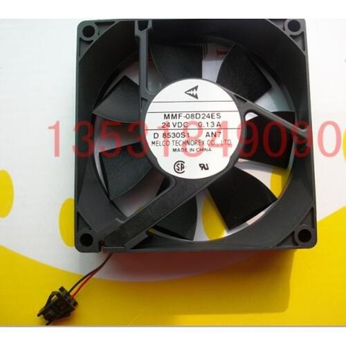 Melco MMF-08D24ES DC 24V 0.13A 80x80x25mm 2-Wire Server Cooling Fan