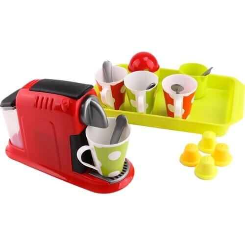 21-pieces Simulation Coffee Maker Playset Mini Home Appliances Pretend Play Toys for Kids Toddler