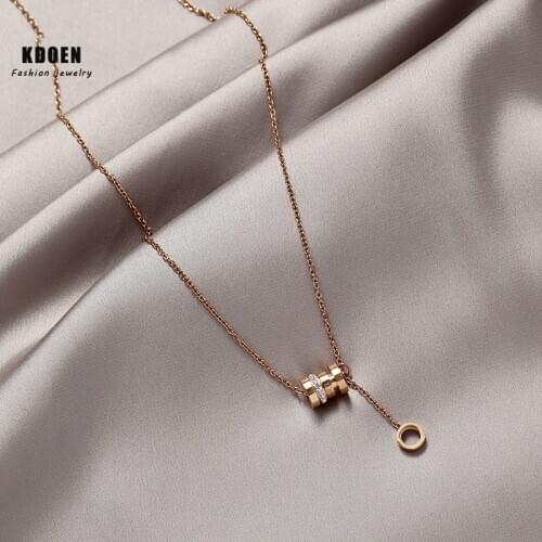 Classic Titanium Steel Small Waist Short Necklace For Woman 2021 Fashion Korean Jewelry Wedding Party Girls Sexy Clavicle Chain