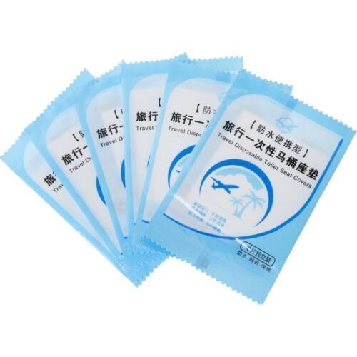 50Pcs/Pack Disposable Toilet Seat Cover Mat Portable Waterproof Safety Toilet Seat Pad For Travel Camping Commuting 63HF