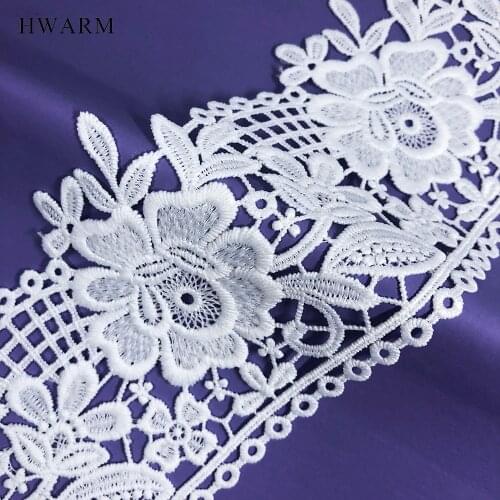 10yard White African Lace Fabric Ribbon 9.3cm High Quality Arts Craft Sewing Trim Wedding Dress Accessories Diy Women Skirt Deco