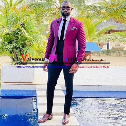 Fashion Slim Fit Mens Suits 2 Piece Jacket Pants Set Formal Business Blazer Masculino Casual Groom Wedding Tuxedo Costume Homme