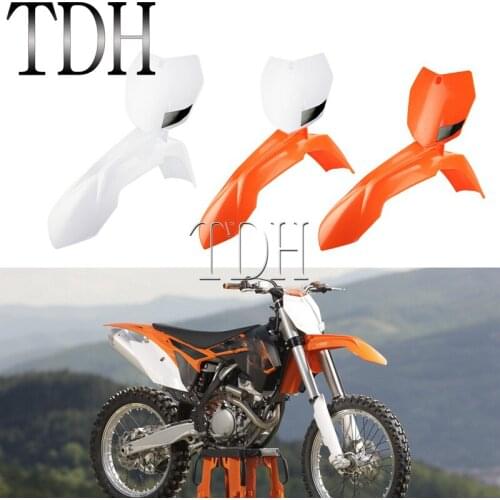 Motocross Dirty Bike Front Number Plate With Front Fender Mudguard Off-Road For EXC XCF XC SX SX-F XC-W XC-F 85-530 2013-UP