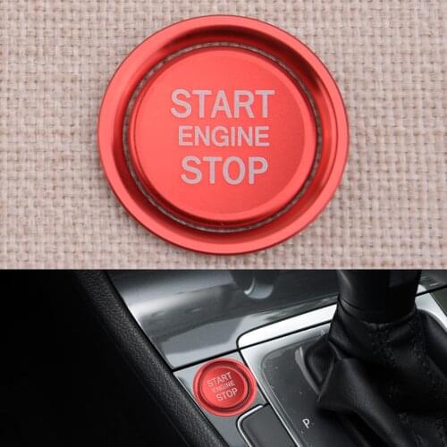 NEW Car Engine Start Stop Push Switch Button Cover Ring Trim Fit For VW Golf 7 MK7 GTI R Jetta CC Arteon Red Aluminum Alloy