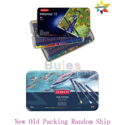 Professional Derwent Watercolor Pencil 12/24/36/72 Color Soft Inktense Water Soluble Colored Pencil Painting Artist Art Supplies