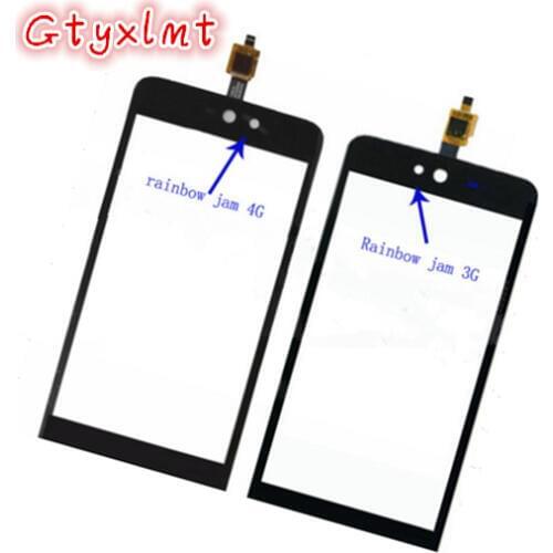 Retail/Wholesale Front Outer Touch Screen Digitizer Glass Panel Replace For Wiko Rainbow Jam 3G/4G Free Tools/Shipping