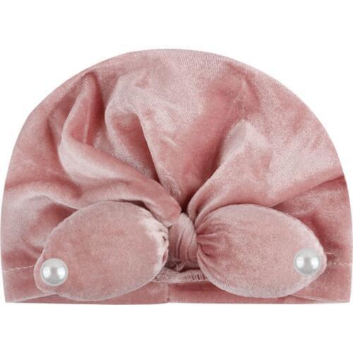 New Velvet Baby Hat for Girls Bow Winter Baby Beanie Cap Kids Turban Hats Multicolor Spring Baby Girl Hat Photography Props