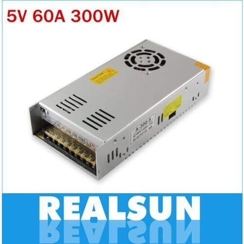 5V 60A 300W Switching Power Supply Driver Switching For LED Strip Light Display 110V/220V free shipping