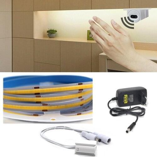 Hand Sweep Sensor LED Strips 110V 220V to 12V Waterproof 1M 2M 3M 4M 5M Motion Sensor Night lights Wardrobe Closet Kitchen lamp