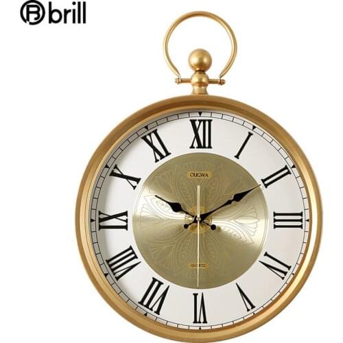 Creative Nordic Luxury Wall Clock Metal Gold Clock Mechanism Living Room Modern Clocks Wall Home Decor Silent Horloge Murale
