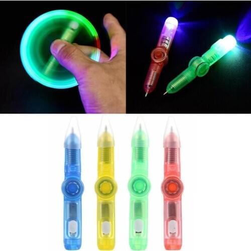 Creative LED Pen Rotation Hand Top Glow In Dark Light Decompression Toys With LED Lighting Stress Relief Toys for Child