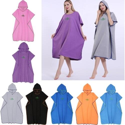 Ultralight Surf Poncho Wetsuit Women Men Microfiber Changing Robe Surfing