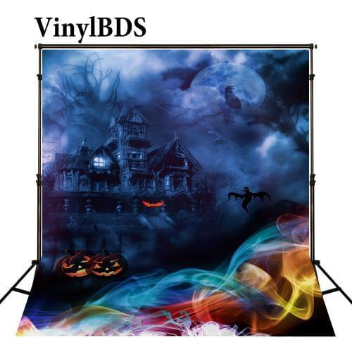 VinylBDS Backdrops Halloween Backdrop Children Photo Background Fairy Tale Forest Castle Photography Backdrop Backdrops