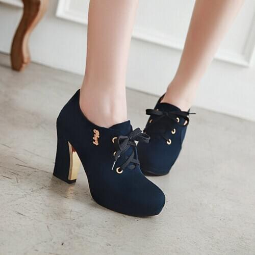 Shallow Mouth African Woman Shoe Beige High Heels Velvet Shoes Women Lace-up Chunky Sandals Round Toe 2020 Basketball Platform