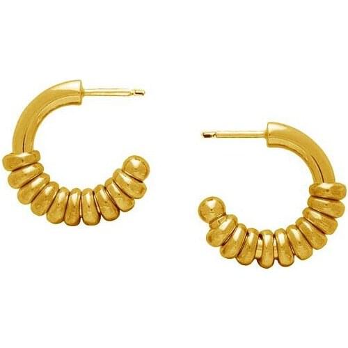 Brass With 18k Gold Cumulate Statement Earrings Women Jewelry Party Boho T Show Gown Runway Party Rare Korean Japan Trendy INS