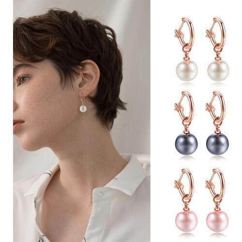 Vintage Drop Pearl Earrings for Women 5 Items Rose White Gold Color Christmas Earing fashion Jewelry E677