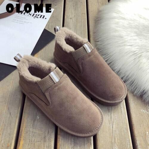 Winter Boots Women Cotton Shoes Female New Warm Plus Velvet Thick Short Flat Non-Slip Wear Boots Short Tube Snow Boots 2019