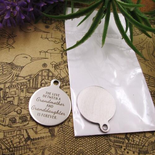 10pcs--"The love between a Grandmother and ..."stainless steel charms 5 styles for choosing DIY Charms for necklace bracelets