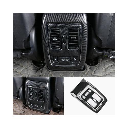 2* Carbon Fiber Look Rear Air Vent Cover Trim for Jeep Grand Cherokee 2014-2020