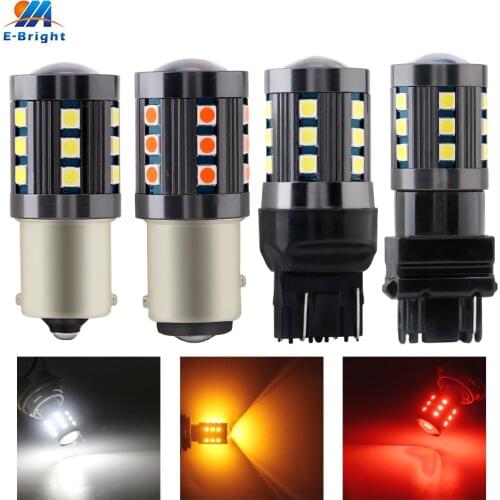 20pcs DC 12V 3030 24 SMD 1156 1157 3156 3157 7440 7443 Base Type Led Bulb Parking Driving Backup Turn Tail Light White Red Amber