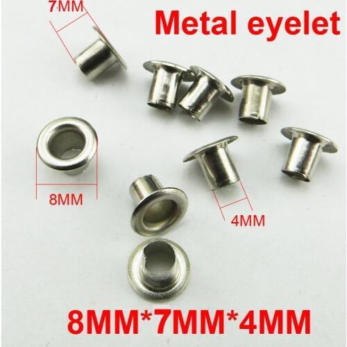 Promotion 300PCS bag silver METAL EYELETS button BRAND sewing clothes accessory hand bag eyelet decoration buttons ME-026G