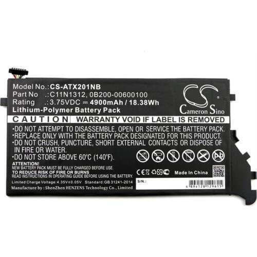 Cameron Sino 4900mAh battery for ASUS Transformer Book TX201LA TX201LA 0B200-00600100 C11N1312 Notebook, Laptop Battery