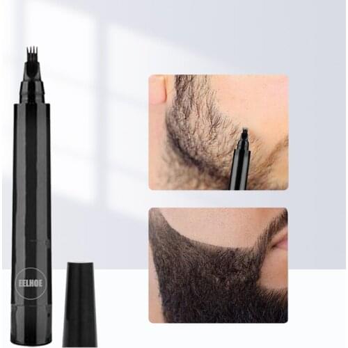Beard Filling Pen Kit Beard Pencil Filler Waterproof Moustache Pen Beard Brush Beard Enhancer Moustache Coloring Shaping Tools
