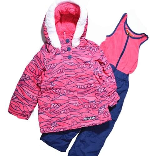 2018 Promotion Rushed Full Hooded Coat Fashion Striped Zipper Thickening Winter Cold-proof Windproof Twinset Child Quality Set