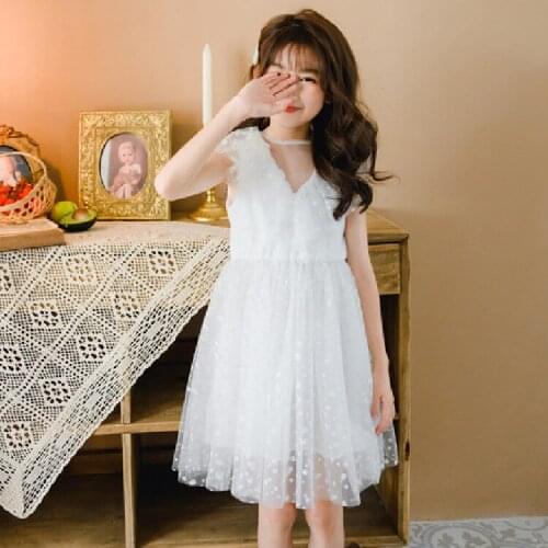 Long Newborn Girl Dress Summer White Party Tulle Wedding Princess Girls Dress Off Shoulder Robe Enfant Girls Clothing BW50DR