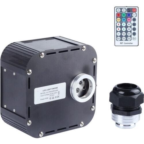 DMX512 RGBW 50W Twinkle Wheel LED Fiber Optic Engine Light machine Remote control PMMA plastic cable Star Car ceiling DIY decor