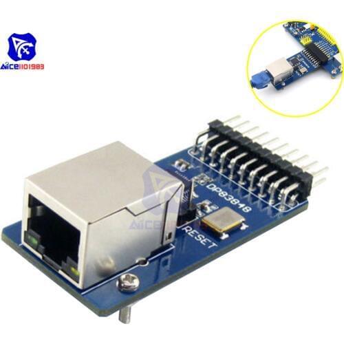 DP83848 Ethernet Physical Transceiver RJ45 Connector Control USB-B Type Interface Board for Arduino
