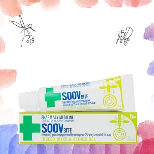 Australia Ego Soov Bite 25g Fast Relief from Insect Bites Plant Sting Pain Itchiness Suitable for Children 2+ years Adults