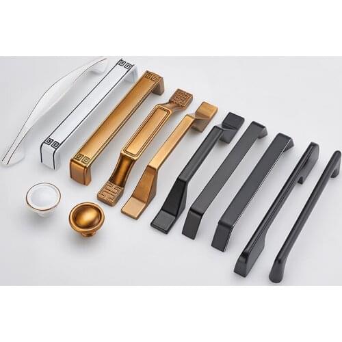 European style black wardrobe door handle modern contracted ambry small handle drawer handle furniture hardware drawer pulls