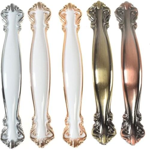 European Style Cabinet Handles Furniture Hardware Kitchen Cupboard Door Pulls Drawer Knobs Zinc Alloy