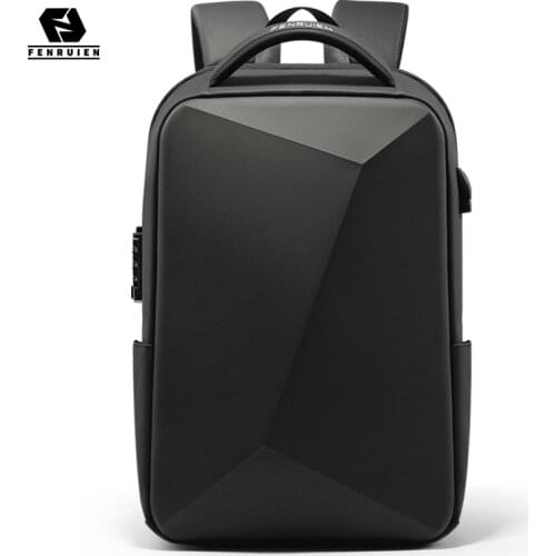 Fenruien Brand Laptop Backpack Anti-theft Waterproof School Backpacks USB Charging Men Business Travel Bag Backpack New Design