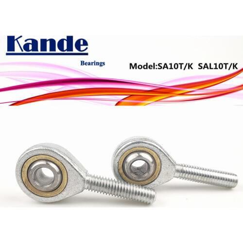 Kande Bearings POSA10 POSAL10 SA10T/K SA10 SAL10T/K SA10T SAL10T 2pcs Rod End Bearing M10*1.5 SAL10 Male/Female thread