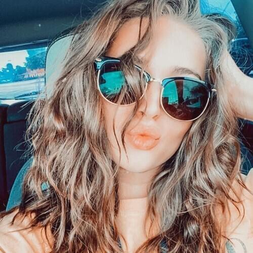 HOOBAN Classic Square Sunglasses Women Men Retro Brand Design Sun Glasses Male Female Vintage Semi-Rimless Driving Eyewear UV400