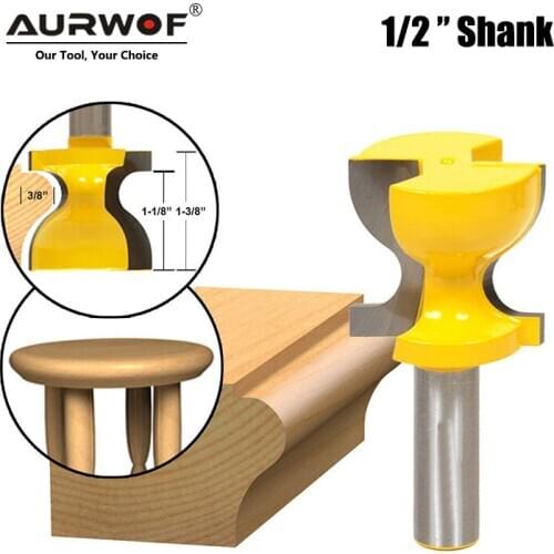 LAVIE 1pc 12mm 1/2" Window Sill Door Pull Edge Router Bit C3 Carbide Tipped Edge End Mill Chair Stool Milling Cutters MC03043