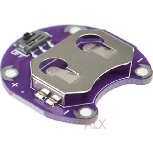 2PCS CR2032 cr2025 round Button Coin Cell Battery Holder with switch 3V battery Case Storage Box for Robotic 3D Printer LilyPad