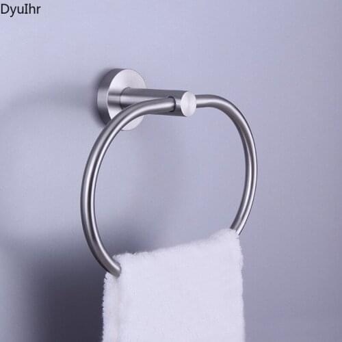 Matt black brushed gold stainless steel toilet towel ring toilet bathroom pendant bathroom towel hook DyuIhr