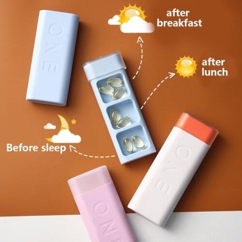 3 Grids Mini Case Pill Container Portable Tablet Pillbox Medicine Vitamin Organizer for Business Trip Travel Using