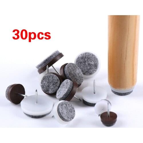 30 Pcs 14-28mm Felt Nails Anti Slip Foot Furniture Table Pads Legs for Furniture Wood Floor Protector Chair Stoppers Felt Glides