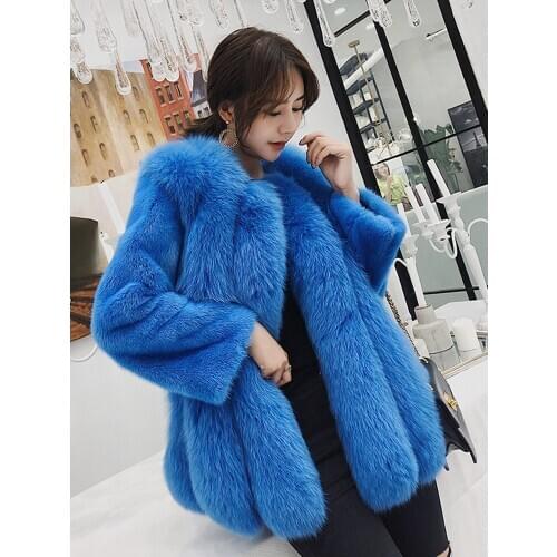 Autumn Winter Real Coat Clothes Double-faced Fur Jacket Women Korean Long Coats Chaqueta Mujer MY946