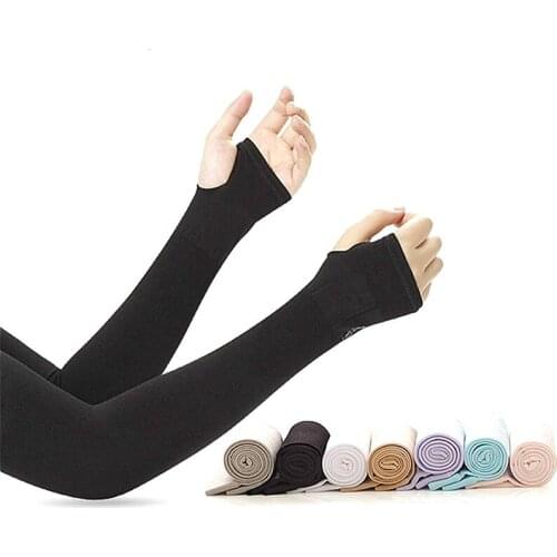 Outdoor Cycling Long Finger Glove Ice Silk Cool Arm Sleeves Ice Silk Sleeves Breathable Quick Dry UV Sunscreen Cuff Accessories