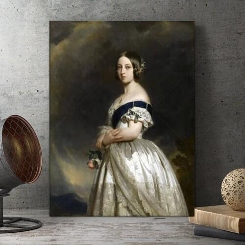 Portrait Of Queen Victoria Canvas Paintings Reproductions Famous Artwork Queen Victoria Canvas Art Prints Home Wall Decoration