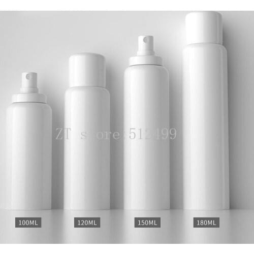 100ml 120ml 150ml 180ml 30pcs Empty White Convenient Spray Bottle, DIY Refillable Snap Toner Container,Cosmetics Makeup Package